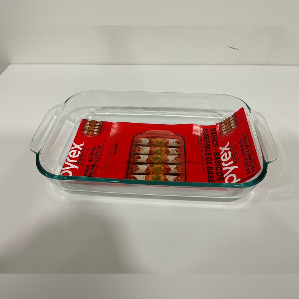 Pyrex dish.  B